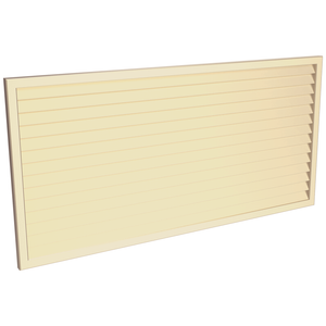 ProtectorAl 1001 - 2000 x 300 - 1000mm Primrose Horizontal 5mm Overlap Aluminium Welded Louver Panel