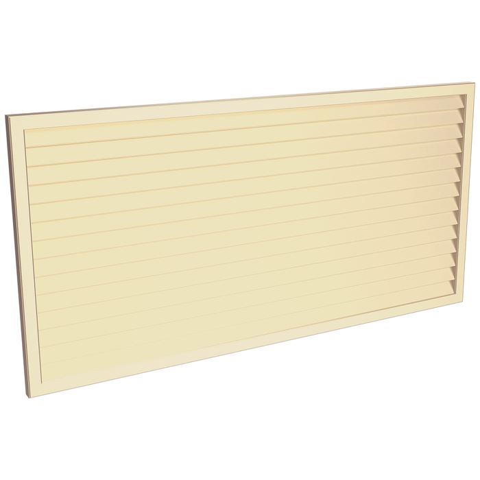 ProtectorAl 1001 - 2000 x 300 - 1000mm Primrose Horizontal 5mm Overlap Aluminium Welded Louver Panel