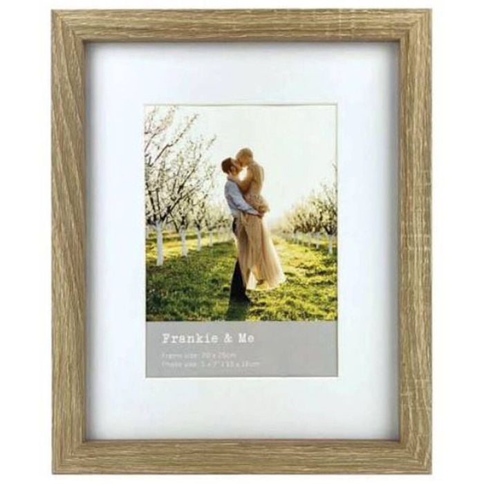 Frankie & Me Wooden Border 5x7'' Picture Frame Home/Office Photo Decor Oak