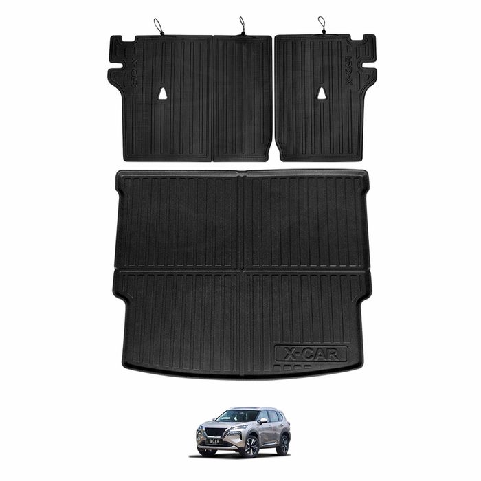 Floor Mats Boot Liner Set for Nissan X-trail 5 Seats Petrol 2022-Onwards No 2nd Row Cup Holder