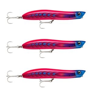 3x Rapala 10cm MaxRap Walk'n Roll Topwater Bait Fish Lures - Pink Boomerang