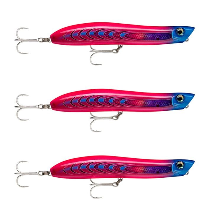 3x Rapala 10cm MaxRap Walk'n Roll Topwater Bait Fish Lures - Pink Boomerang