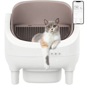 Advwin Self-cleaning Cat Litter Box Open-top Automatic Pet Waste Bin App Control