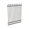 ProtectorAl 350 - 1200 x 1500mm Black Aluminium Loop And Spear Pool Fence Panel With Mid Rail