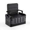60l Storage Box with Lid Multifunctional Plastic Seatable Car Trunk Organizer