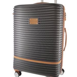 Pierre Cardin Medium Hard-Shell Suitcase Travel Luggage 70cm Charcoal