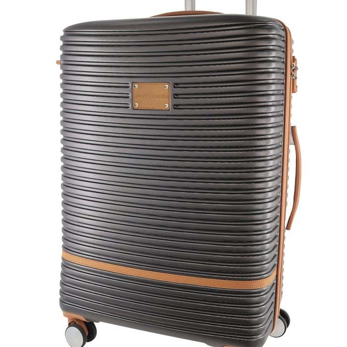 Pierre Cardin Medium Hard-Shell Suitcase Travel Luggage 70cm Charcoal