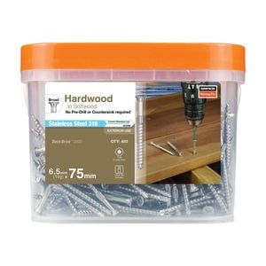 Simpson Strong-Tie 14g x 75mm 316SS Decking Screws - 400 Pack