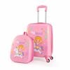 Costway Kids Luggage Set 30cm Suitcase & 29cm Backpack Airline-approved Pink