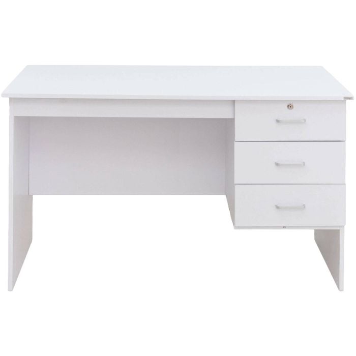 Redfern 1200mm Study Desk with 3 Drawers - White