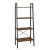 Costway 4-Tier Display Shelf 1.38M Storage Rack Bookshelf Metal Frame, Rustic Brown