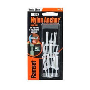 Ramset 5 x 25mm Brick Nylon Anchor - 10 Pack
