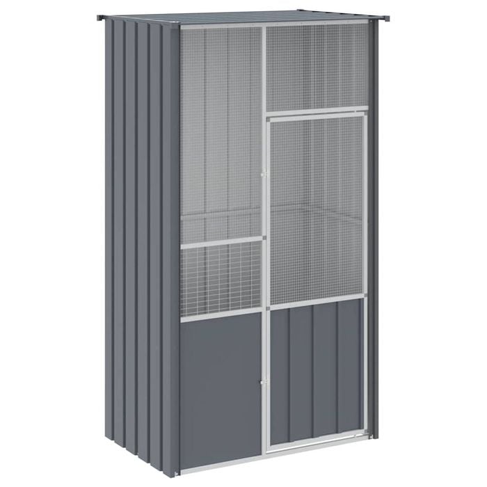 vidaXL Bird Cage Bird House Aviary Budgie Cage Anthracite Galvanised Steel