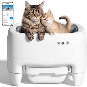 Advwin Self Cleaning Cat Litter Box Open Design APP Control Auto Smart Toilet Tray