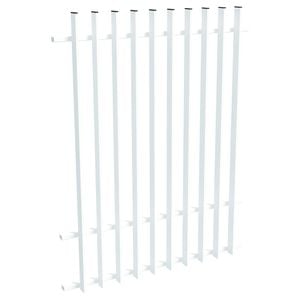 ProtectorAl 0350-1200W x 1500H Pearl White Aluminium Radiator Pool Fence Panel with mid rail