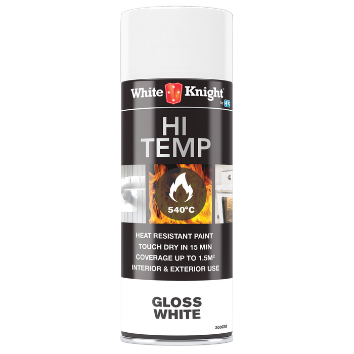 White Knight 300g Hi Temp Gloss White Spray Paint