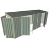 Build-a-Shed 1.5 x 5.2 x 2m Double and Single Hinged Side Door Skillion Shed - Green