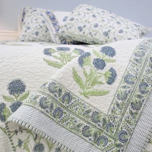 3pc Lvd Wild Flower Botanic Bedspread Quilt Set W/ Pillow Shams King/super King