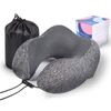 Catzon U-Shaped Neck Pillow Memory Foam with Storage Bag-Dark Grey