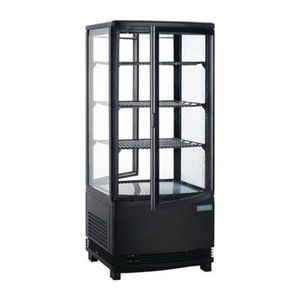 Polar Curved Door Display Fridge C-series Energy Efficient Black 86ltr 980h X 429w X 425dmm