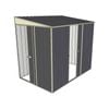 Build-a-Shed 1.5 x 2.3 x 2m Single Sliding Side Door Skillion Shed - Grey