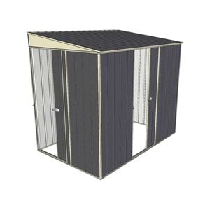Build-a-Shed 1.5 x 2.3 x 2m Single Sliding Side Door Skillion Shed - Grey