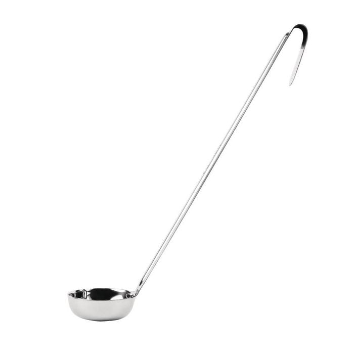 Vogue Flat Bottom Ladle Stainless Steel Pizza Sauce Spreader 56ml 312x64mm Commercial Kitchen Utensil