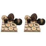 2PK Rosewood Maze-A-Log 30cm Rabbit/Guinea Pig Treat Challenge Pet Feeder Natural
