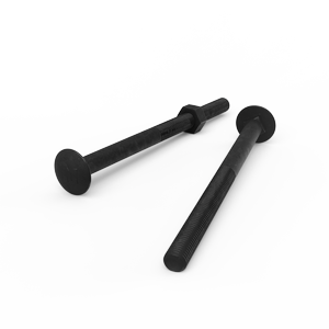 ZENITH M10 x 150mm Hot Dipped Galvanised Black Cup Head Bolts and Nuts - Each