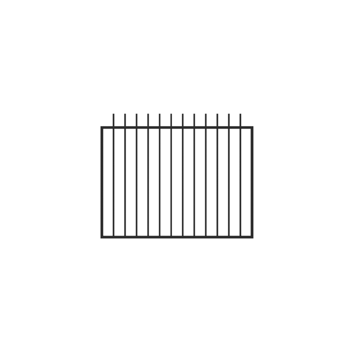 RapidFence Square Tube Driveway Gate 1200x1470mm BLK