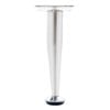 Taskmaster 150 x 25mm Satin Chrome Steel Adjustable Tapered Furniture Leg