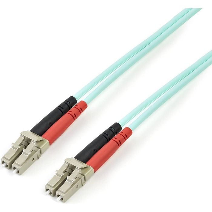 StarTech.com 2m (6ft) LC/UPC to LC/UPC OM3 Multimode Fiber Optic Cable, Full Duplex Zipcord Fiber, 100Gbps