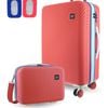 Gap Medium Hard-shell Luggage & Mini Beauty Travel Case Set W/ Tag Coral