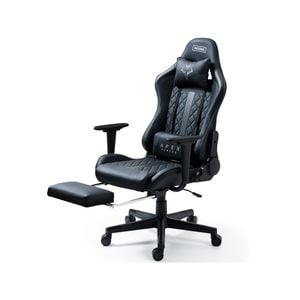 OVERDRIVE Apex Series Reclining Gaming Office Chair w/ Footrest,Black