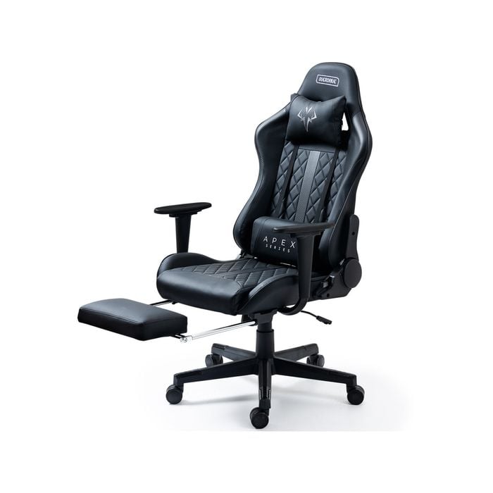 OVERDRIVE Apex Series Reclining Gaming Office Chair w/ Footrest,Black