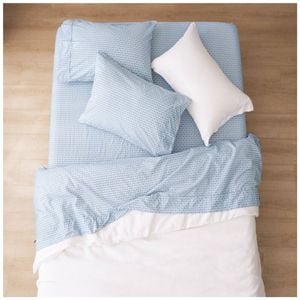 Renee Taylor 250TC Kiki Patterned Cotton Sheet Set Blue Super King