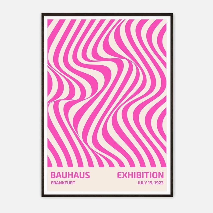 Galrie Bauhaus Frankfurt 1923 Exhibition Poster - Vintage Abstract Art Print, Black Frame, A4 21 x 30cm (8 x 12inch)
