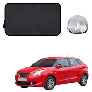 Front Windscreen Sun Shade for Suzuki Baleno 2015 - Current EW - Standard 150 x 85 cm - Black