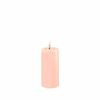 Deluxe Homeart Flameless Candle - Light Pink 5 x 12.5cm