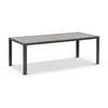 Southport Outdoor 2.17m Aluminium And Ceramic Rectangle Dining Table Slate Grey