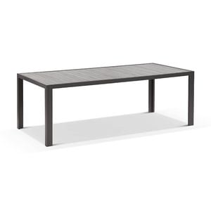 Southport Outdoor 2.17m Aluminium And Ceramic Rectangle Dining Table Slate Grey