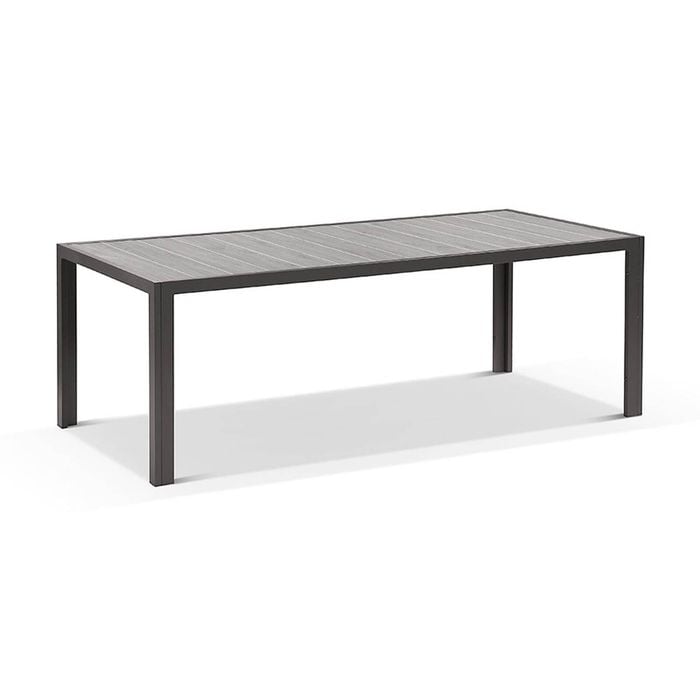 Southport Outdoor 2.17m Aluminium And Ceramic Rectangle Dining Table Slate Grey