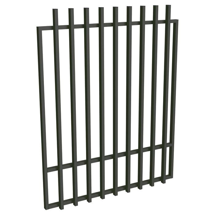 ProtectorAl 800 - 1200 x 1500mm Woodland Grey Aluminium Batten Pool Gate