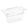 Vogue Gastronorm Pan Clear Polycarbonate Gn 1/9 100mm Kitchen Food Storage