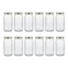 12PK Lemon & Lime Roma Ribbed Conserve Glass Jar with Lid 1L