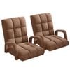 SOGA 2X Coffee Recliner Chair with Armrest