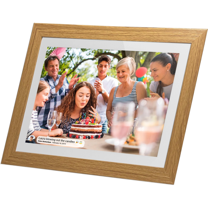 Jackson Frameo 10.1" WiFi Digital Photo Frame - White Oak