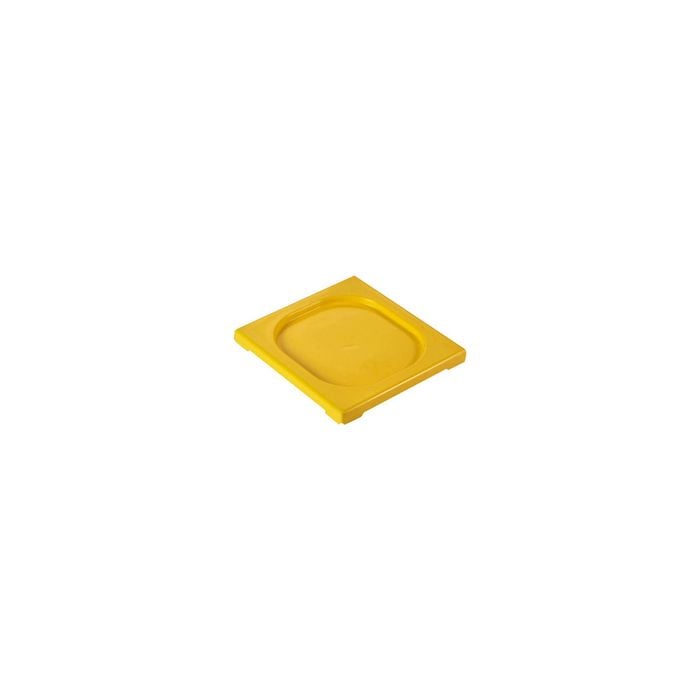 Inox Macel Gastronorm Lid Polypropylene 1/6 Size Yellow 176x162x20mm