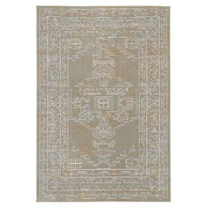 Loopsie-290cm X 200cm-farjestad Grey Gold Vintage Washable Rug