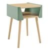 Sheena Side Table Bedside Shelf Square Teal